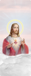 Sacred Heart Clouds Pink